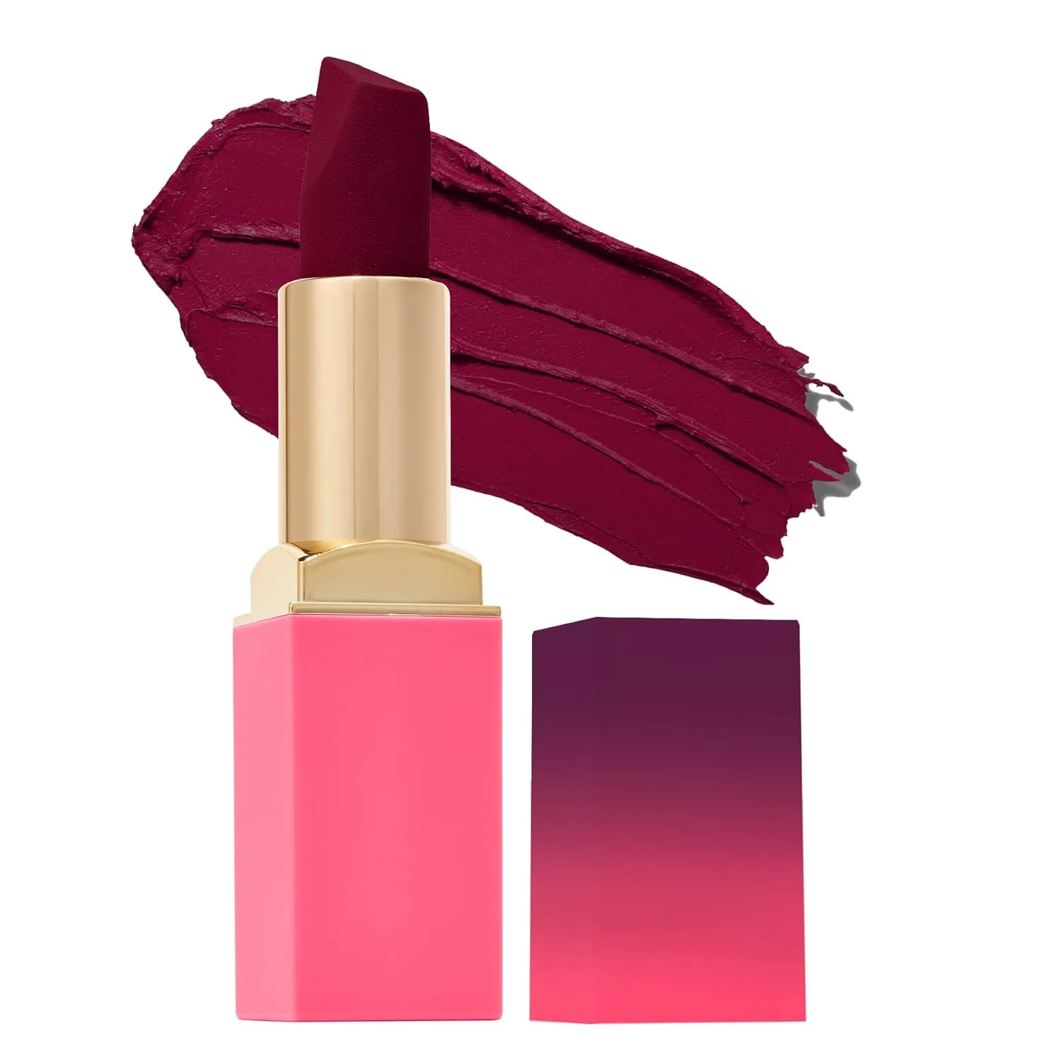 Juvia's Place Reds & Berries Velvety Matte Lipsticks The Deep Reds Rude Girl - Dark Red, Soft-Matte Lipstick, Hydrating, Highly Pigmented, Creamy, Smooth, and Long-Lasting