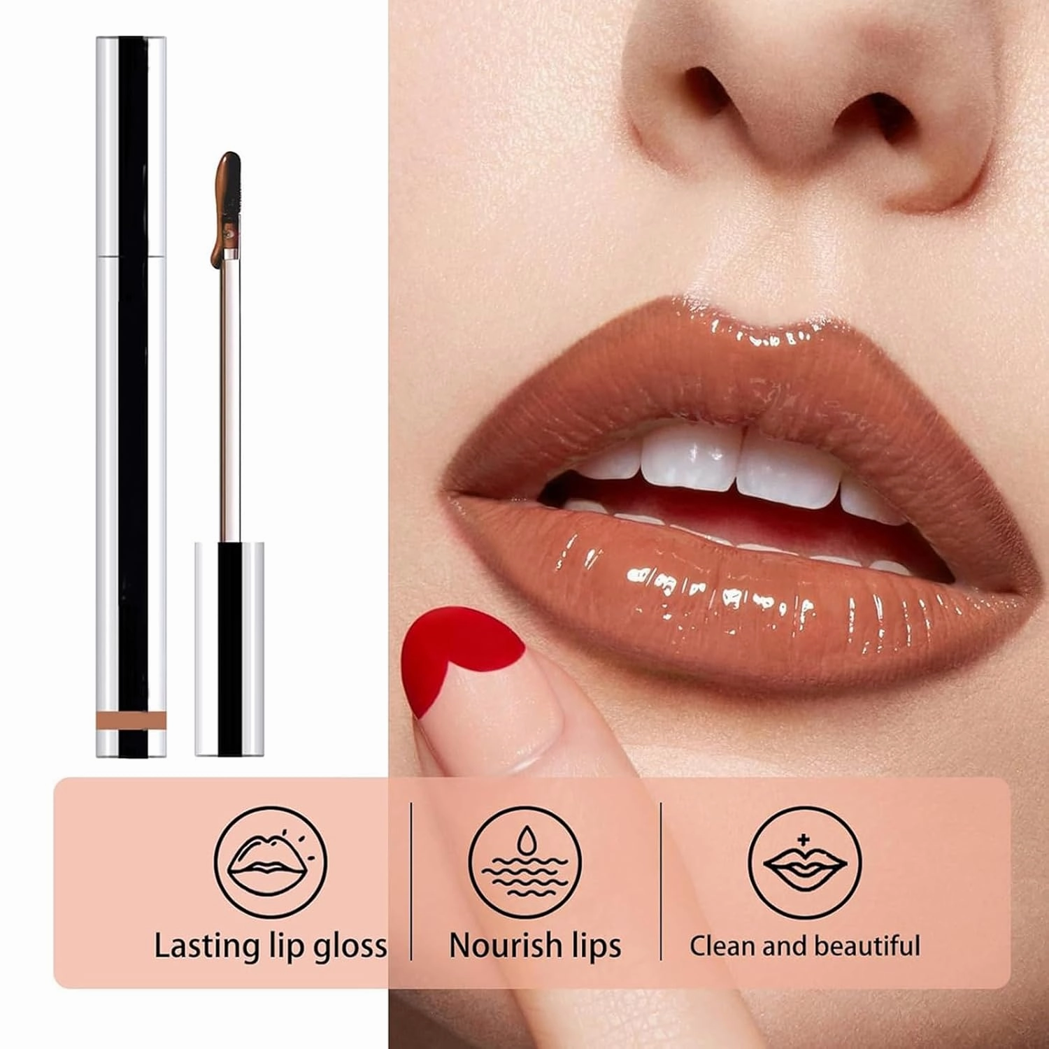 Kassaria Lip Stain,Long Wear Lip Liner Peel Off Lip Stain With Matte Finish,Long Lasting Waterproof Transfer-Proof Highly Pigmented Color,Non-Stick Cup Nude Lip Lipliner Stain (1pcs-04#)