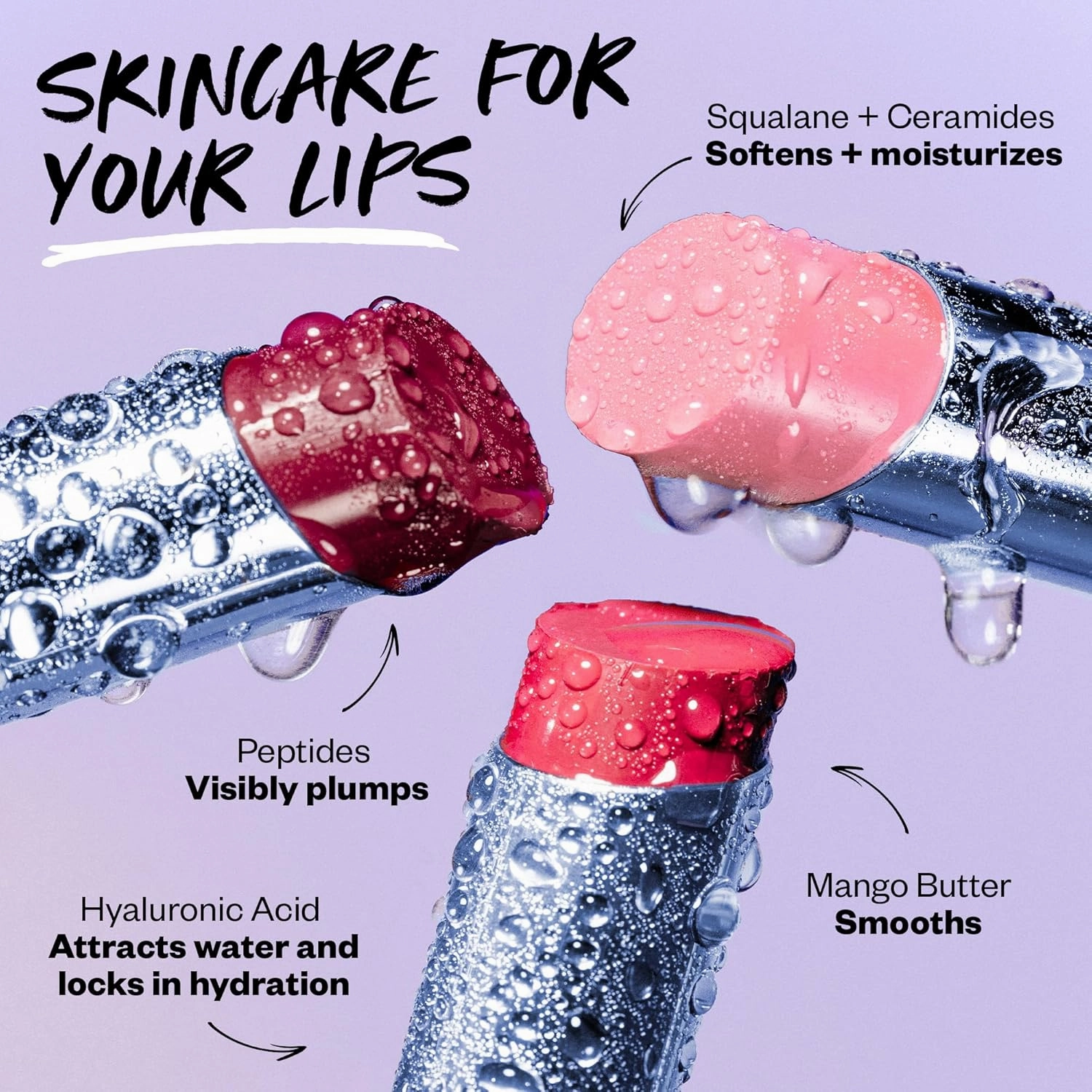 Kosas Wet Stick Moisturizing Shiny Sheer Lipstick with Ceramides, Hyaluronic acid, Peptides and Mango Butter - Soothes, Softens, and Moisturizes Lips – Skinny Dip