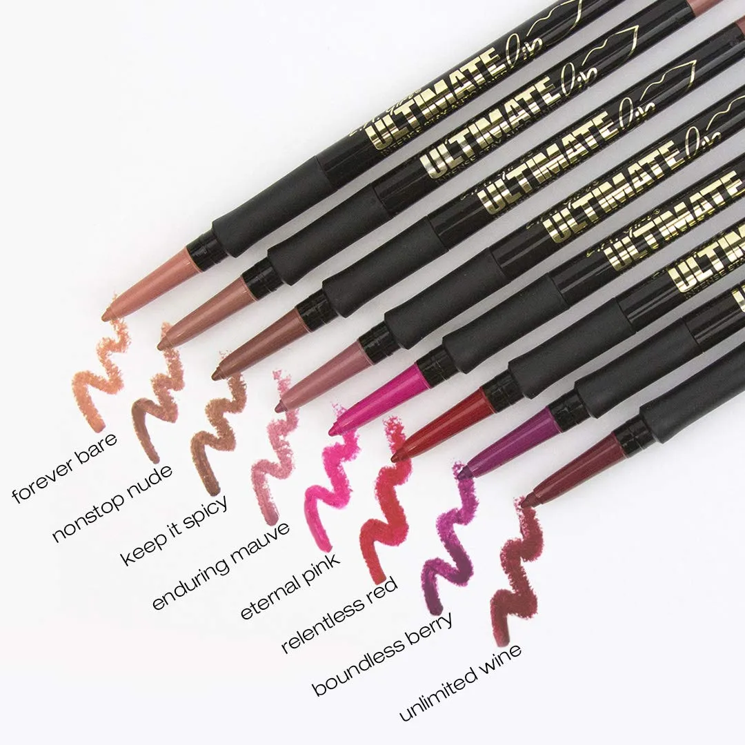 L.A. Girl Ultimate Intense Stay Auto Lipliner, Forever Bare, 0.01 oz.,Brown,GP341 (Pack of 3)