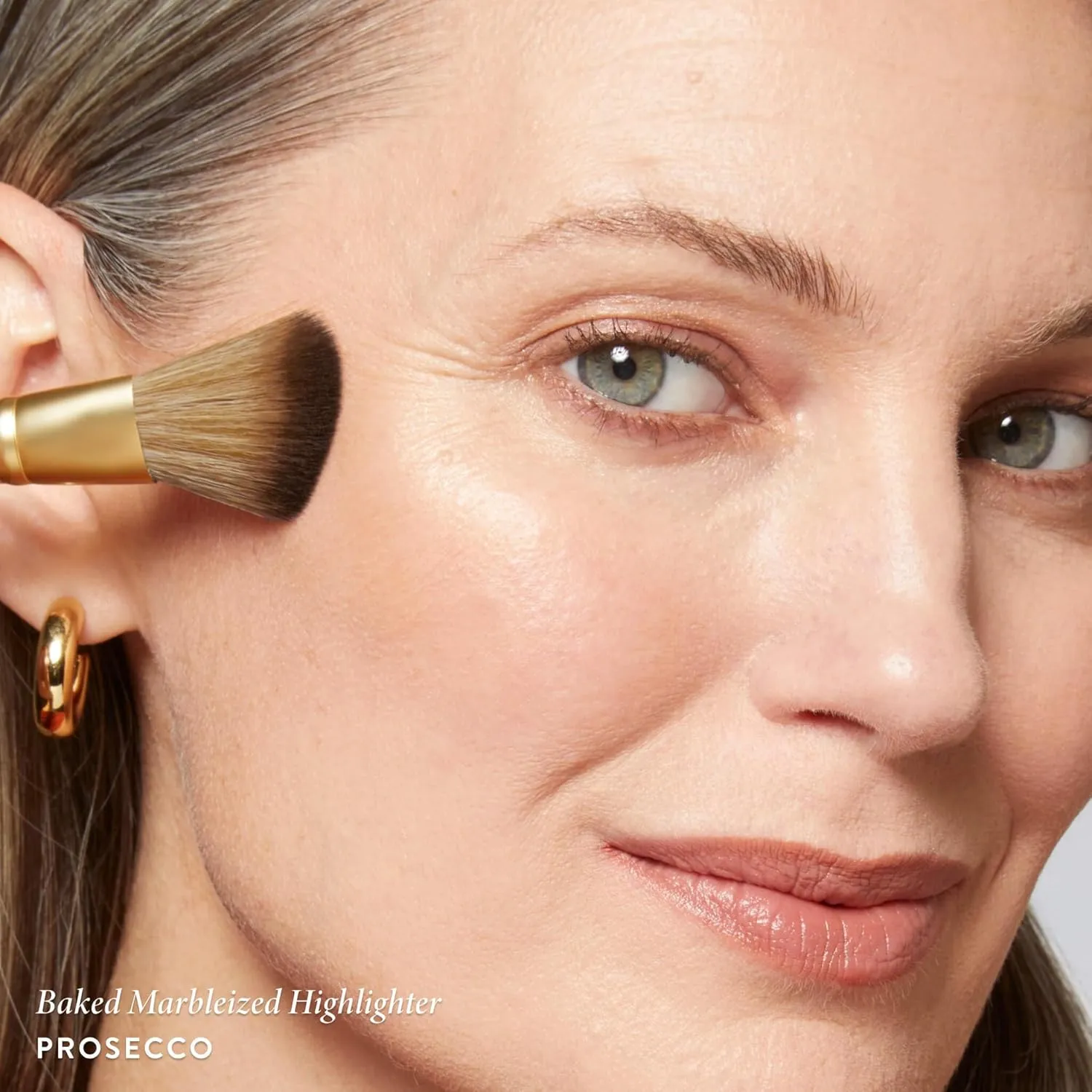 LAURA GELLER NEW YORK Baked Marbleized Highlighter, Prosecco - Radiance Enhancing Makeup - Powder Highlighter Face Makeup
