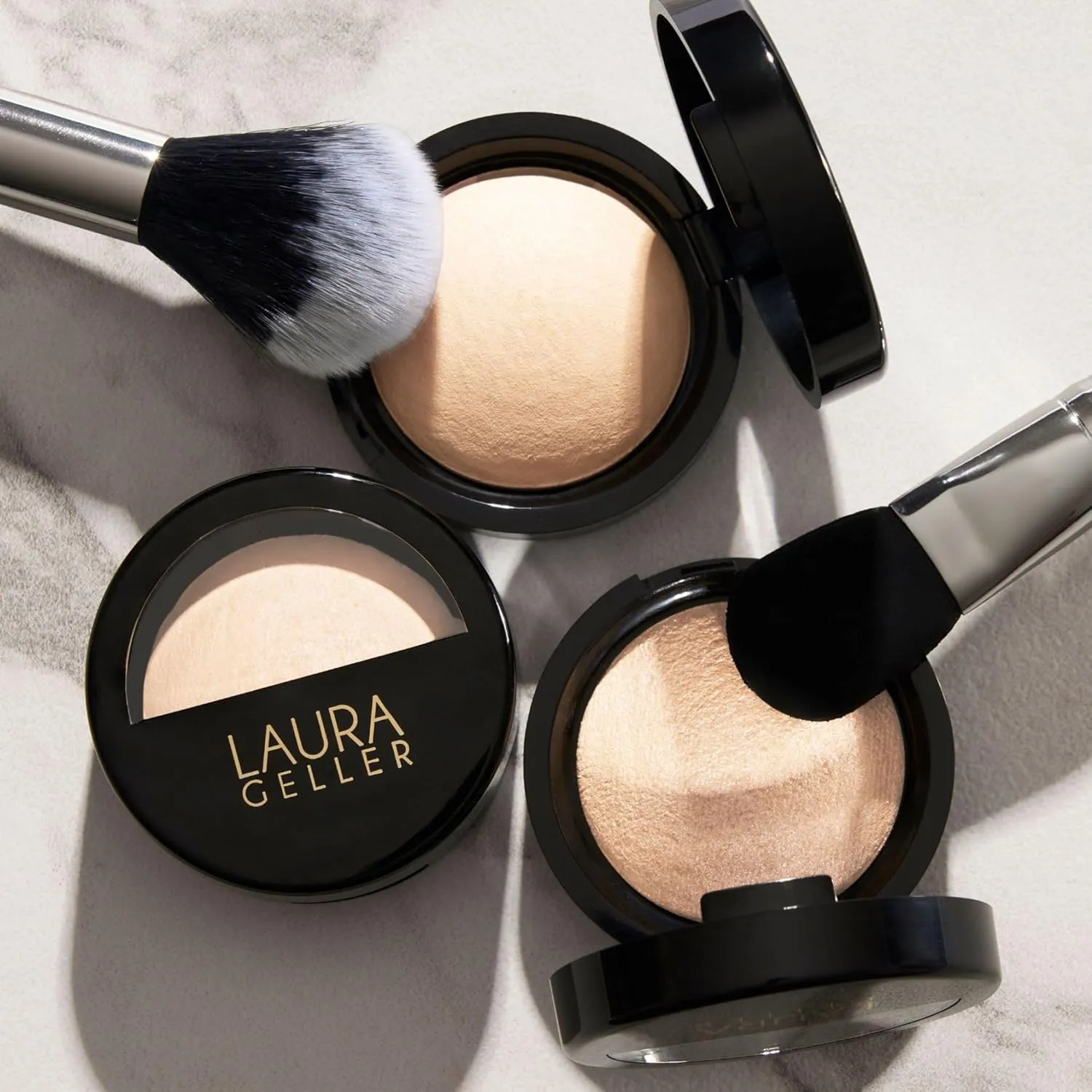 LAURA GELLER NEW YORK Baked Natural Glow Highlighter Radiance Enhancing Makeup, French Vanilla