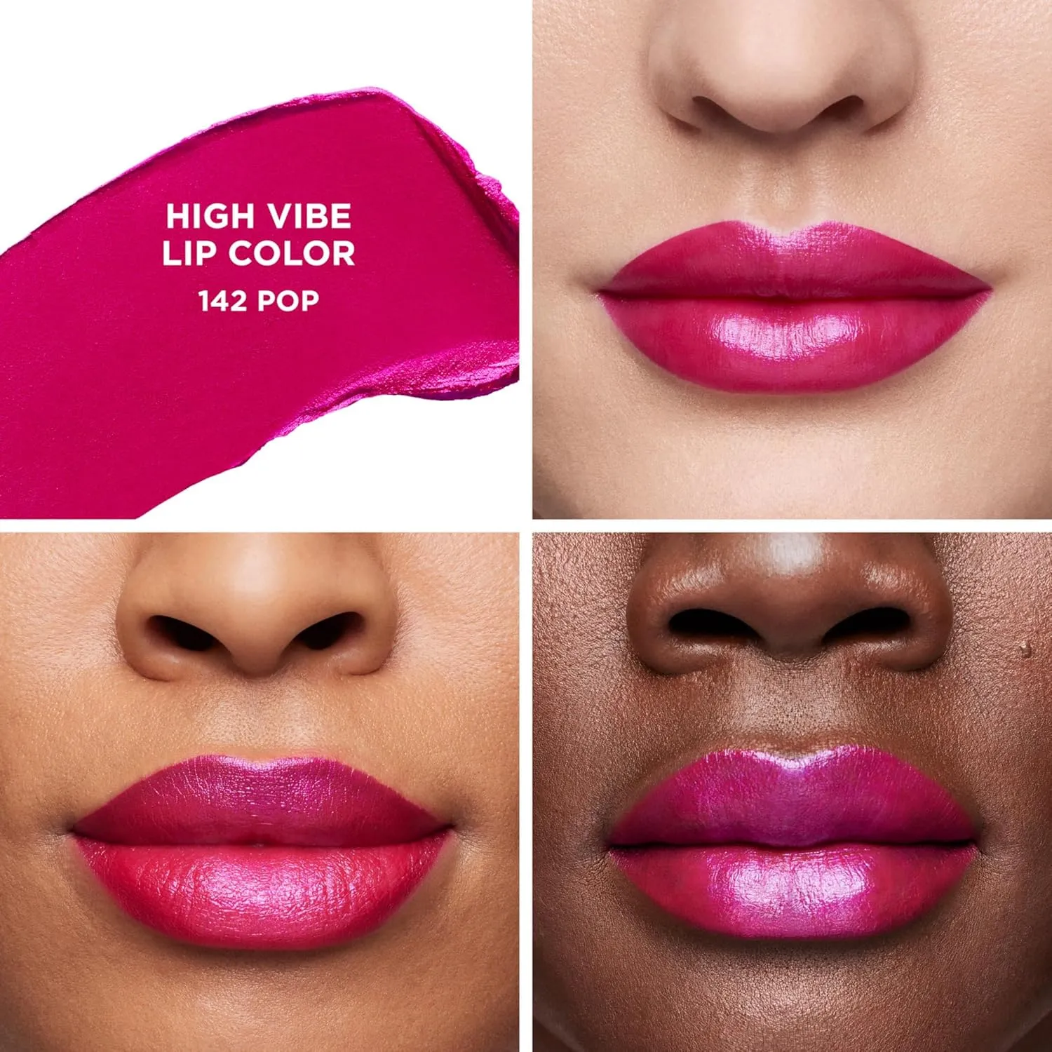 Laura Mercier High Vibe Lip Color, 6HR Long Lasting Lipstick, Lightweight and Comfortable Smooth Wear, Non-Drying, Hydrating, Luminous Shine