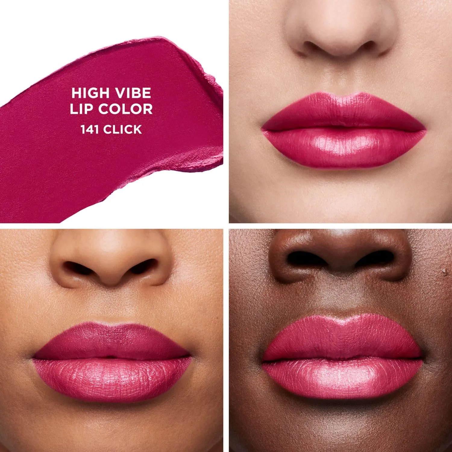 Laura Mercier High Vibe Lip Color, 6HR Long Lasting Lipstick, Lightweight and Comfortable Smooth Wear, Non-Drying, Hydrating, Luminous Shine