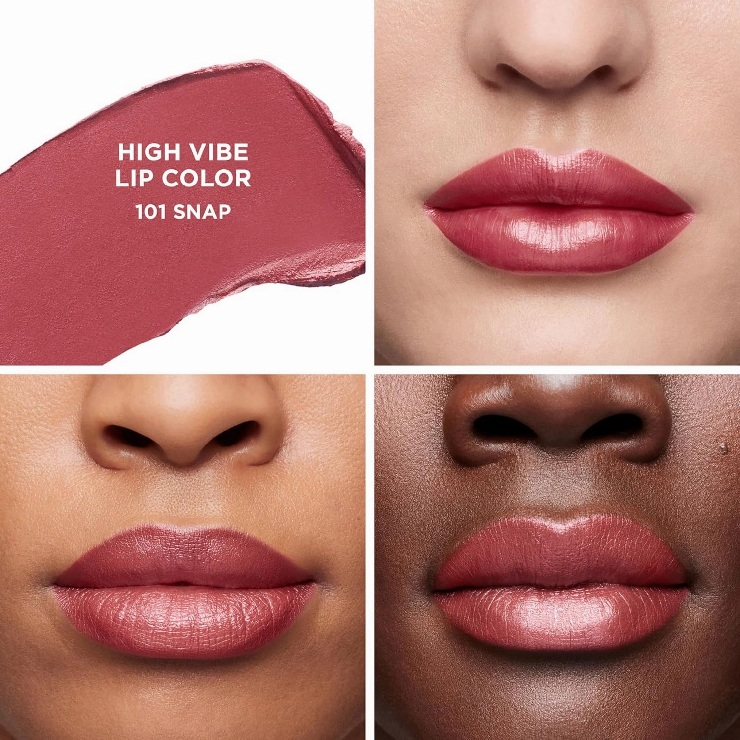 Laura Mercier High Vibe Lip Color, 6HR Long Lasting Lipstick, Lightweight and Comfortable Smooth Wear, Non-Drying, Hydrating, Luminous Shine