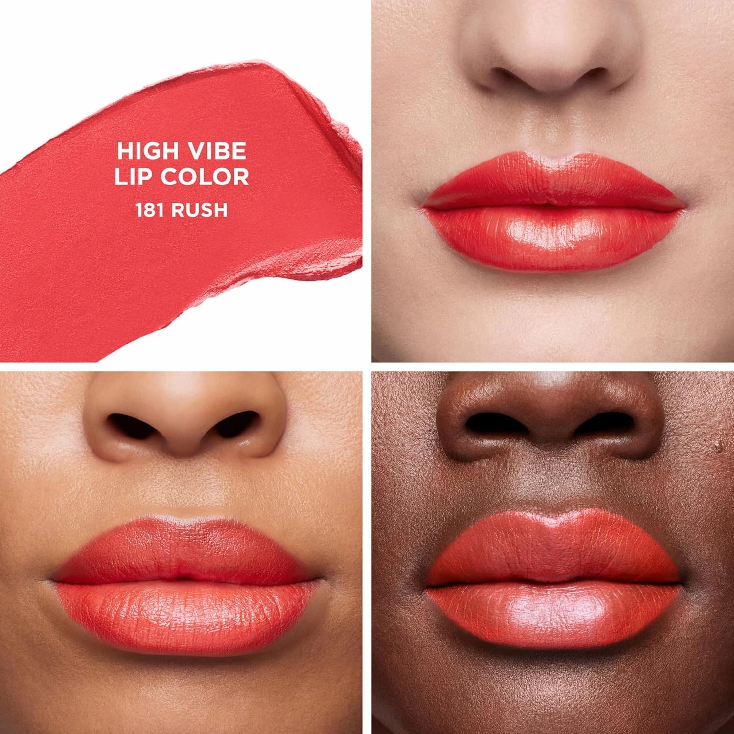 Laura Mercier High Vibe Lip Color, 6HR Long Lasting Lipstick, Lightweight and Comfortable Smooth Wear, Non-Drying, Hydrating, Luminous Shine
