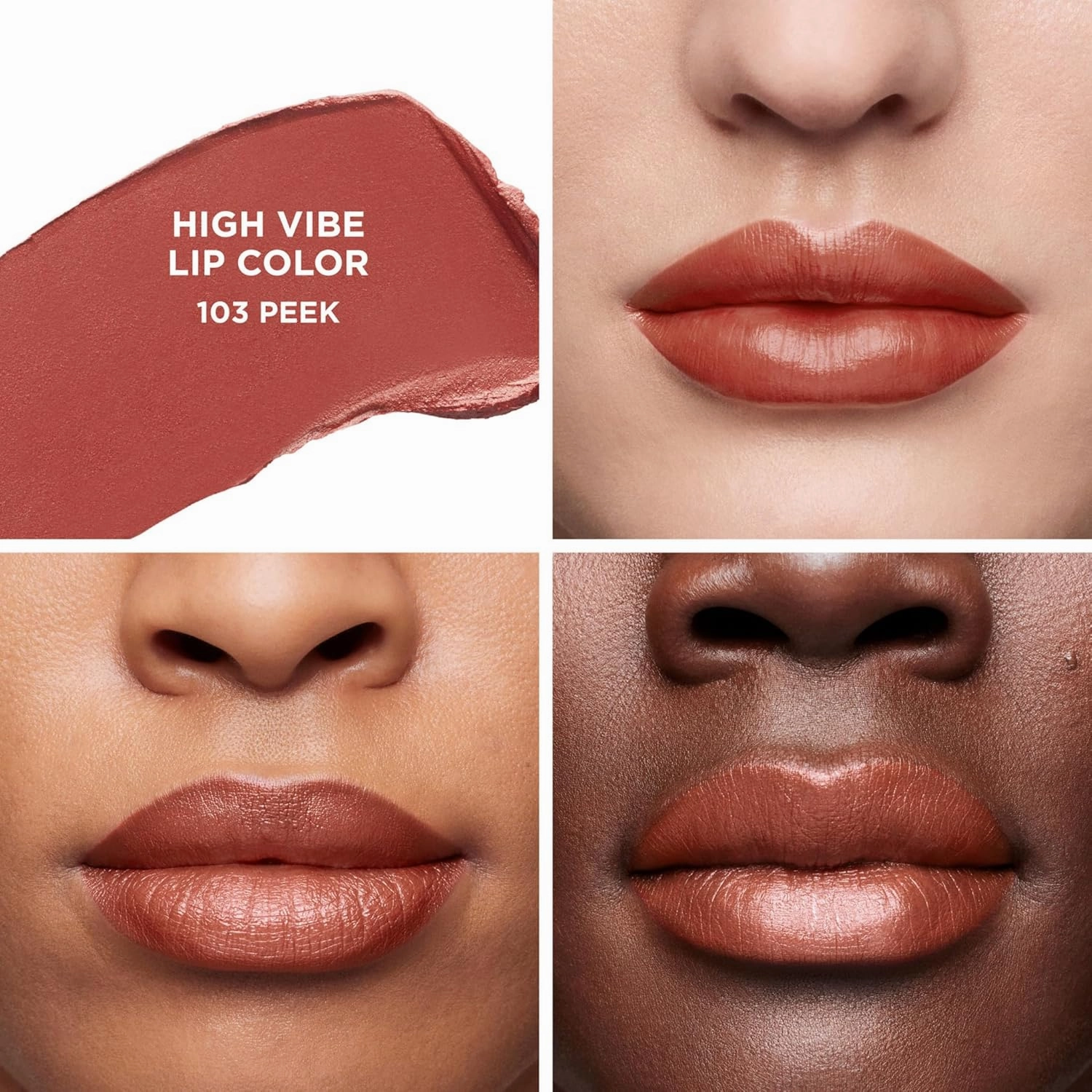 Laura Mercier High Vibe Lip Color, 6HR Long Lasting Lipstick, Lightweight and Comfortable Smooth Wear, Non-Drying, Hydrating, Luminous Shine