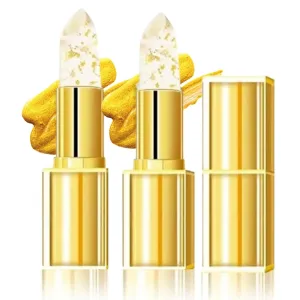 Levora Color Changing Lipstick, Mood Lipstick Color Changing Long Lasting, Gold Mood Ph Lipsticks, Transfer-Proof, Deep Nourishment Long Lasting 24H Lip Balm (2PCS)
