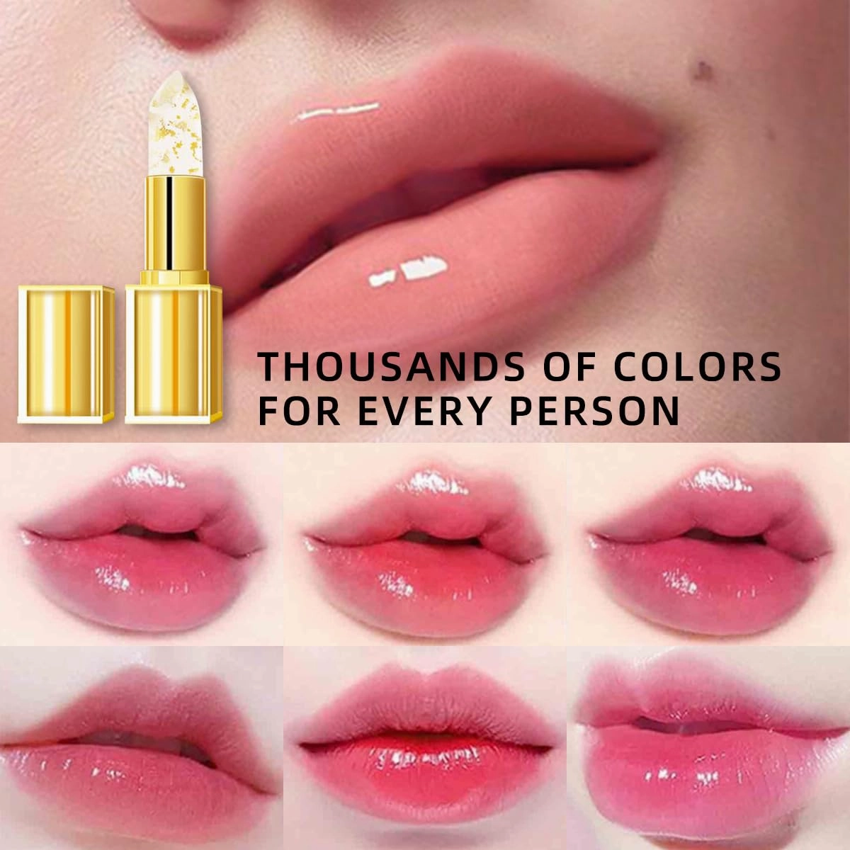 Levora Color Changing Lipstick, Color Changing Lipstick by Levora, PH Lipsticks Magic Tint, Transfer Proof & Long Lasting, 24H Moisture, Glossy Shine Lip Gloss (Buy 1   Get 1 FREE)