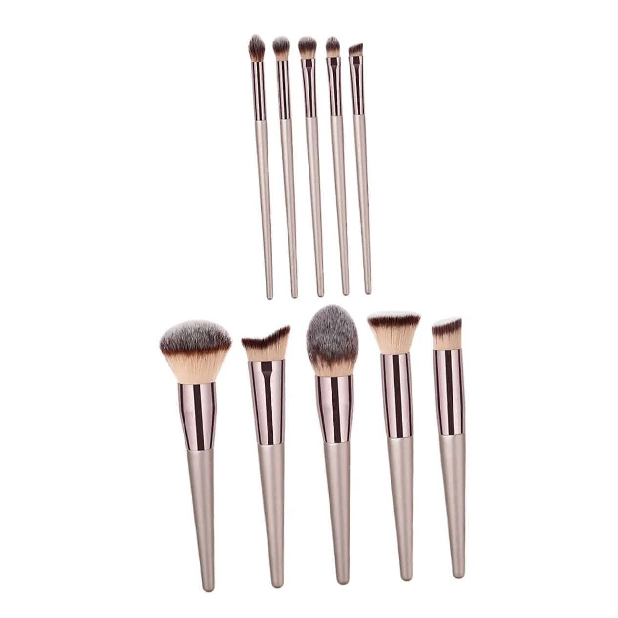 LIFKOME 10Pcs Professional Makeup Brush Cosmetic Brush Kit for Foundation Blush Eyeshadow Application No Shedding Easy to Clean for Beauty Enthusiasts