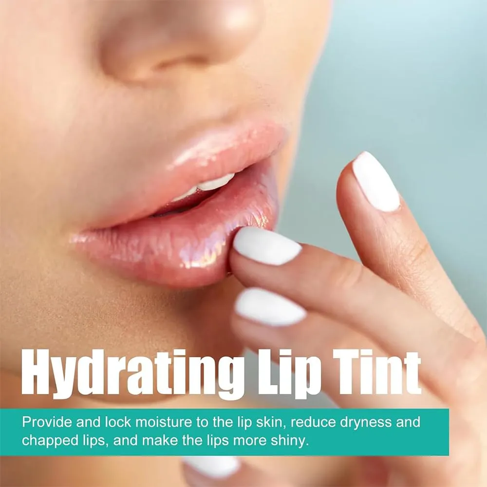 Lip Tint Hydrating, Thrives Sheer Strength Hydrating Lipstick, Natural Ingredients Powerful Moisturizing Lipstick, Strong Watery Tinted Lip Balm, Non-Sticky Cup Long-Lasting Lipgloss (A D)