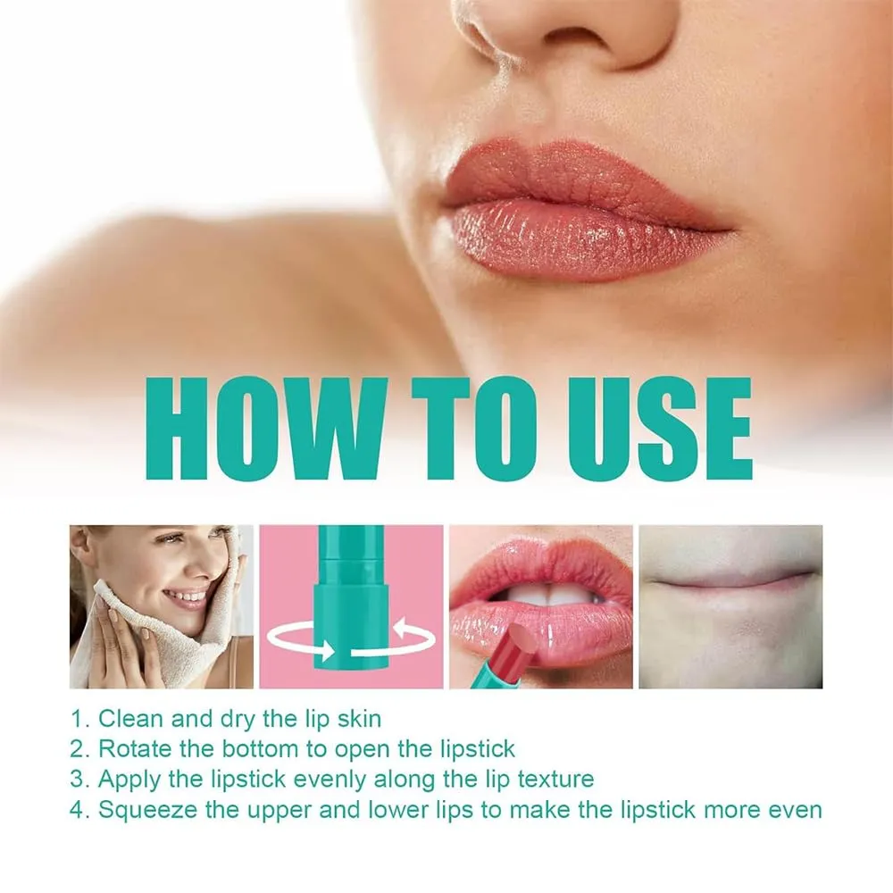 Lip Tint Hydrating, Thrives Sheer Strength Hydrating Lipstick, Natural Ingredients Powerful Moisturizing Lipstick, Strong Watery Tinted Lip Balm, Non-Sticky Cup Long-Lasting Lipgloss (A D)
