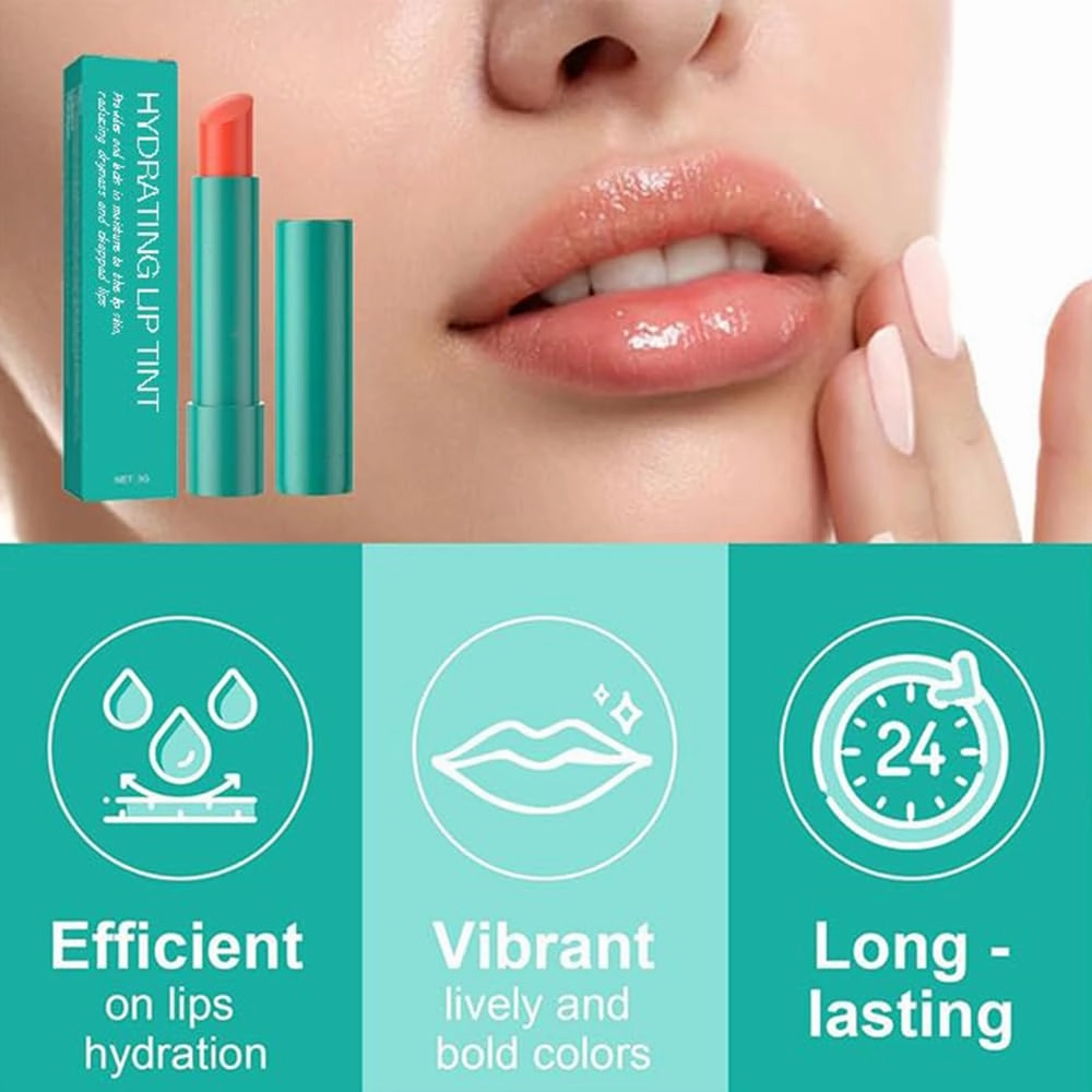 Lip Tint Hydrating, Thrives Sheer Strength Hydrating Lipstick, Natural Ingredients Powerful Moisturizing Lipstick, Strong Watery Tinted Lip Balm, Non-Sticky Cup Long-Lasting Lipgloss (B C)