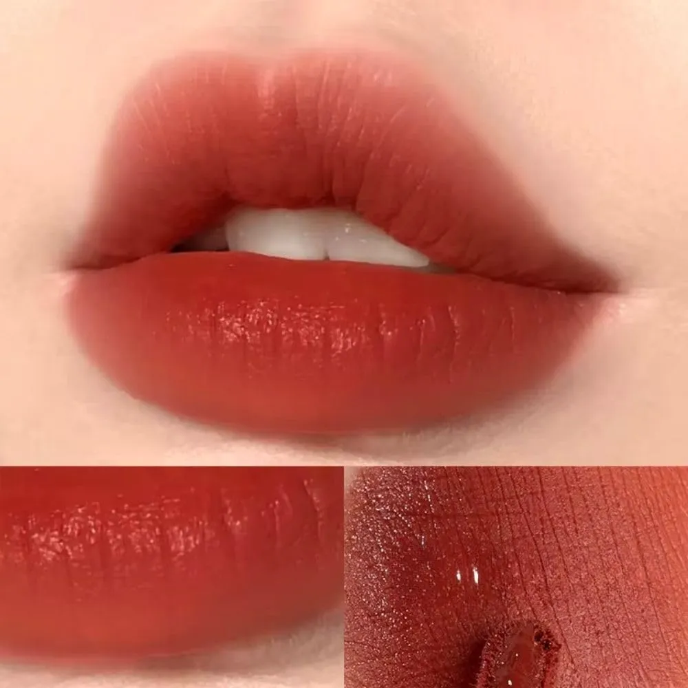 lipgloss Velvet Lip Glaze Vegan Silky Soft Plump Fruit Matte Lip Gloss (dry rose, M)