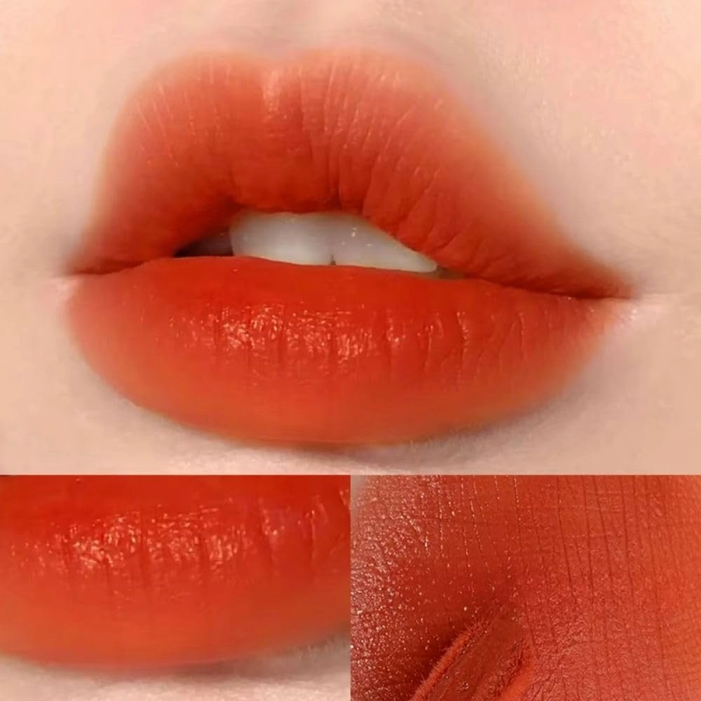lipgloss Velvet Lip Glaze Vegan Silky Soft Plump Fruit Matte Lip Gloss (cinnamon peach, M)