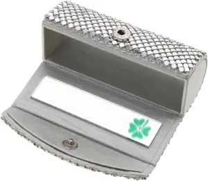 Lipstick Case Holder Organizer Bag Purse Lipgloss Storage W/Mirror, Silver