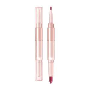 Lipstick For Women Makeup Setting Liquid Lip Multi Color Mouth Red Lipstick Non Fading Double Head Lipstick Lipliner For Girl Or Women Bronze