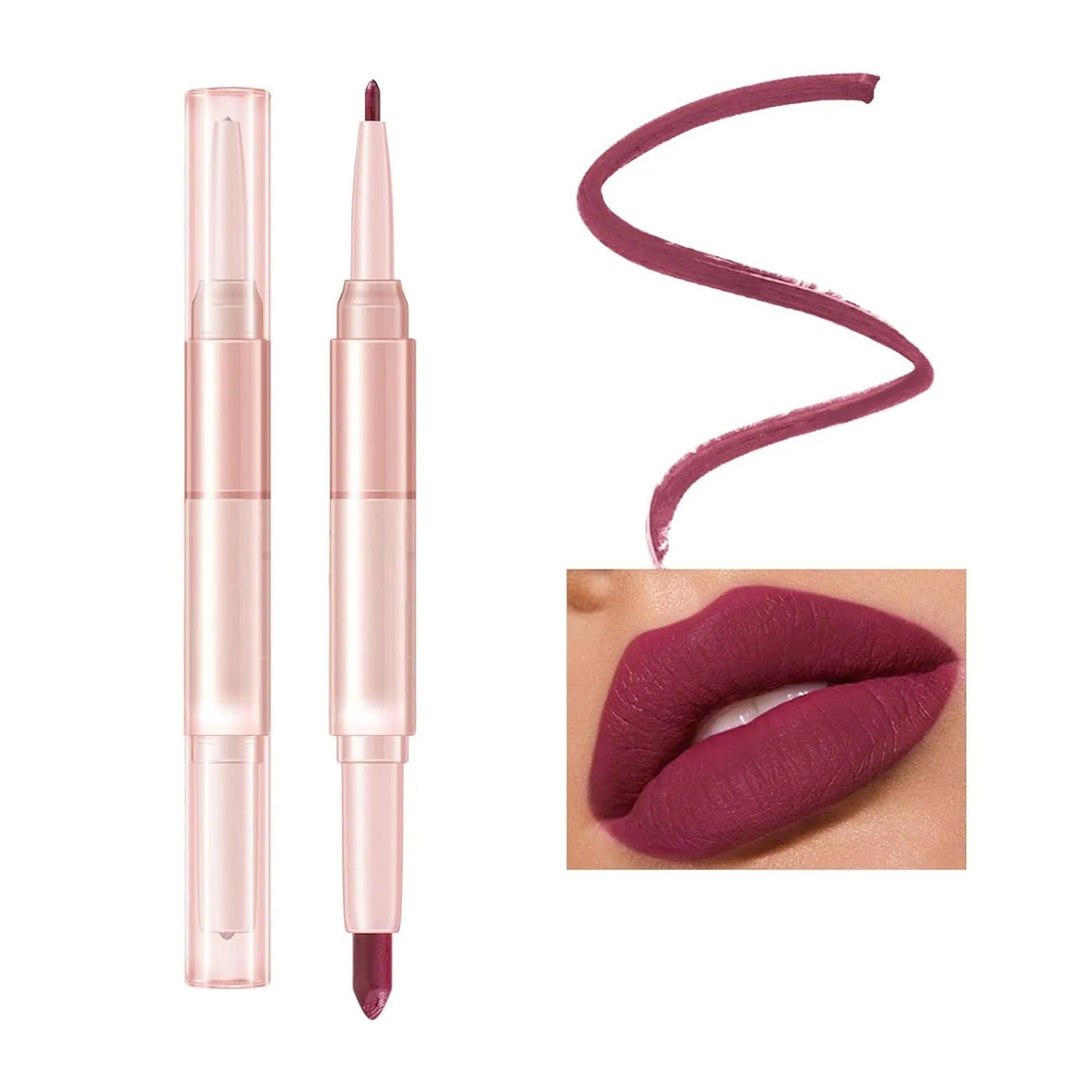 Lipstick For Women Makeup Setting Liquid Lip Multi Color Mouth Red Lipstick Non Fading Double Head Lipstick Lipliner For Girl Or Women Mint Green