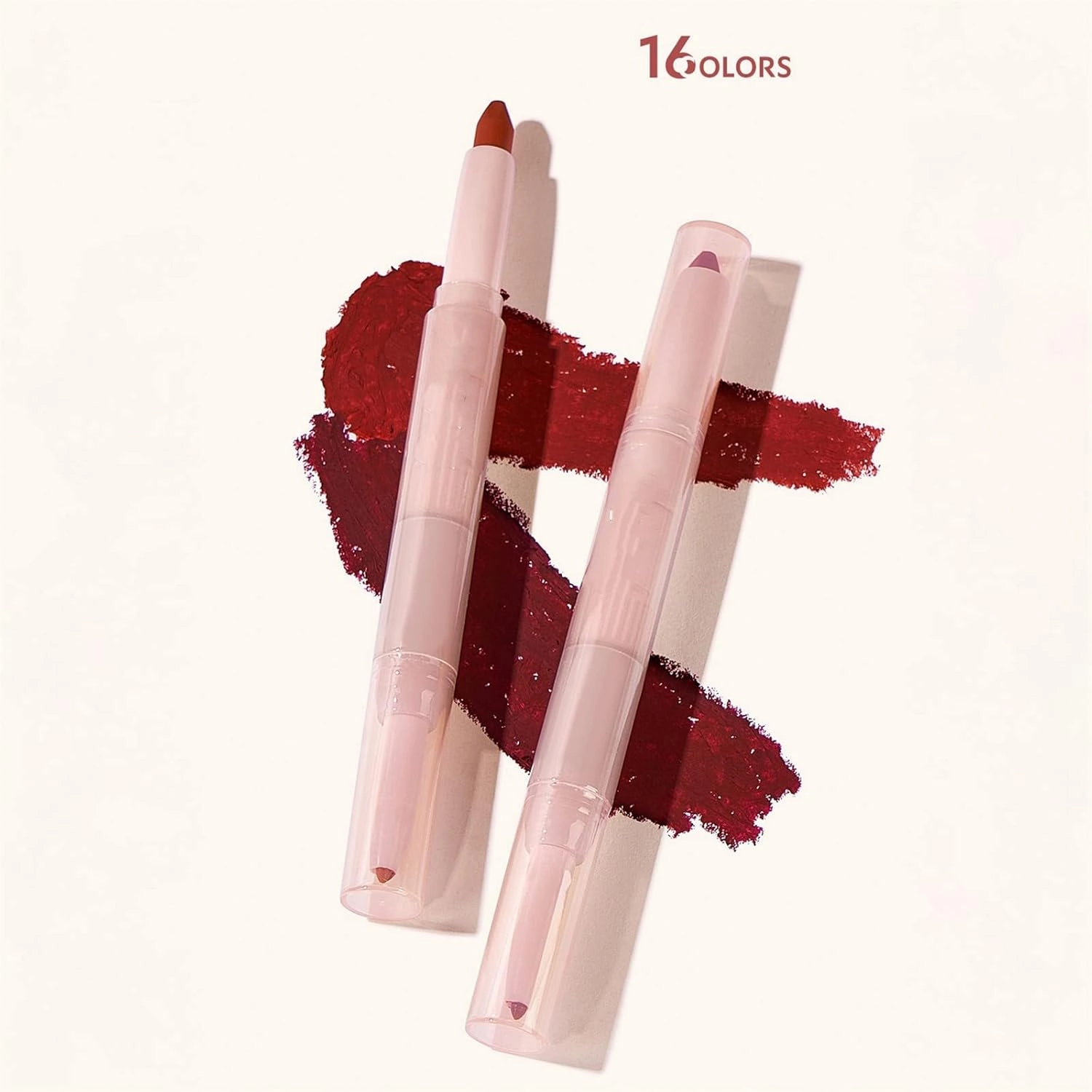 Lipstick For Women Makeup Setting Liquid Lip Multi Color Mouth Red Lipstick Non Fading Double Head Lipstick Lipliner For Girl Or Women Hot Pink