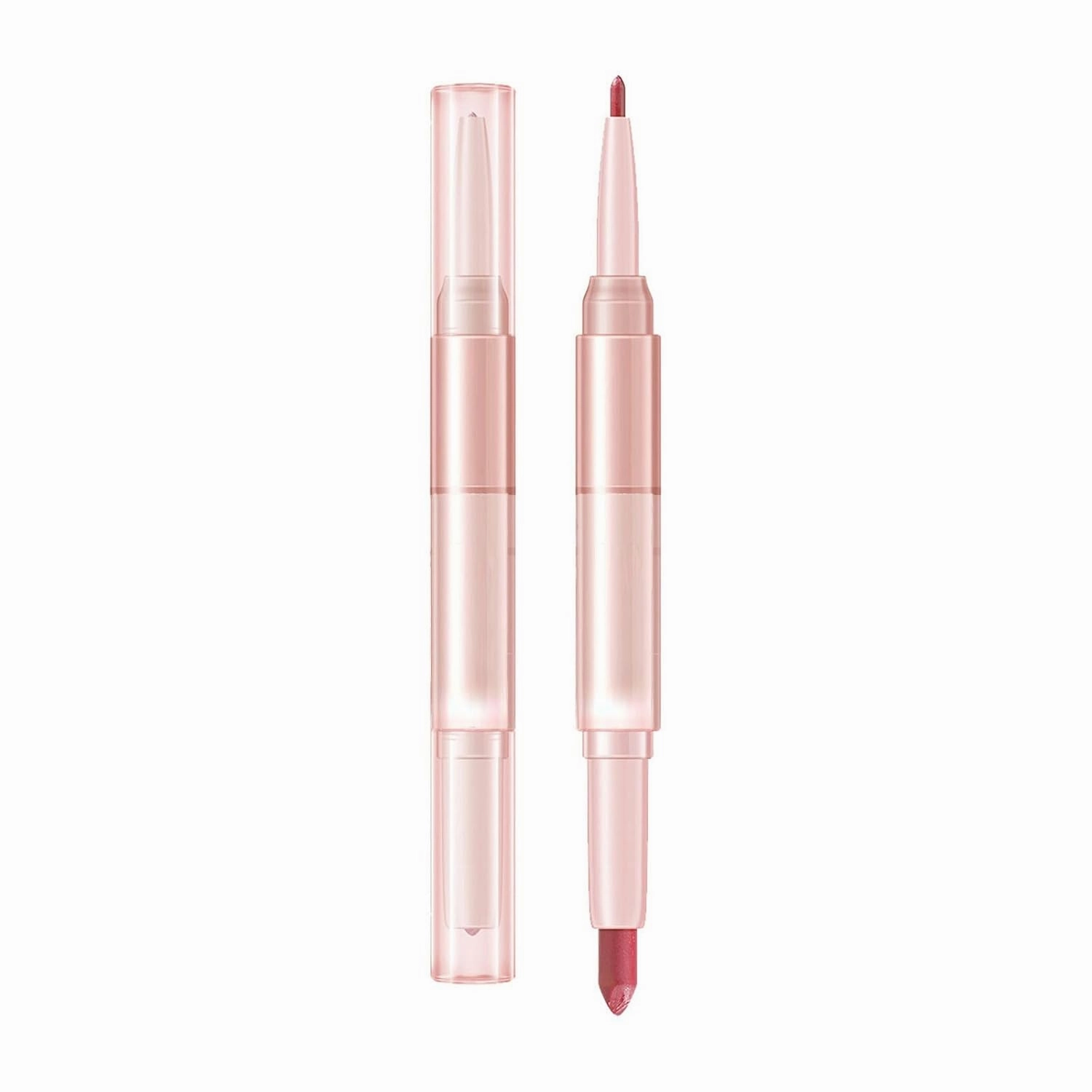 Lipstick For Women Makeup Setting Liquid Lip Multi Color Mouth Red Lipstick Non Fading Double Head Lipstick Lipliner For Girl Or Women Rose Gold