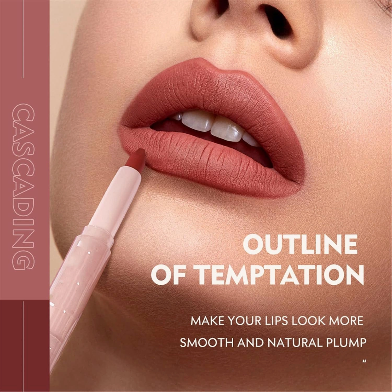 Lipstick For Women Makeup Setting Liquid Lip Multi Color Mouth Red Lipstick Non Fading Double Head Lipstick Lipliner For Girl Or Women Rose Gold
