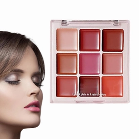 Lipstick Palette,Lipgloss Sets For Women - Moisturizing Non-Sticky Matte 9 Colors Long-Lasting Wear For Everyday Party Special Occasions Teen Makeup