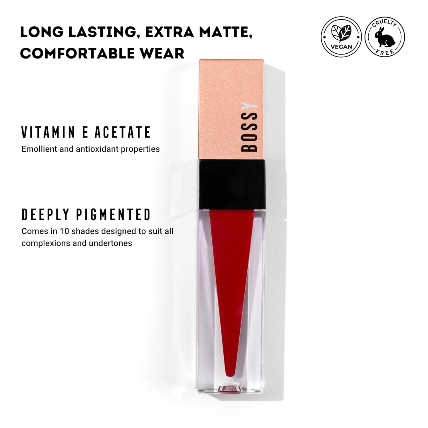 Liquid Lipstick for Women, Long Lasting All Day Wear, Matte, Vegan & Cruelty-Free, Hydrating, Healthy & Full Lips, Paraben Free, Oprah's Favorite Things 2023 (FAITH - RED COLOR)