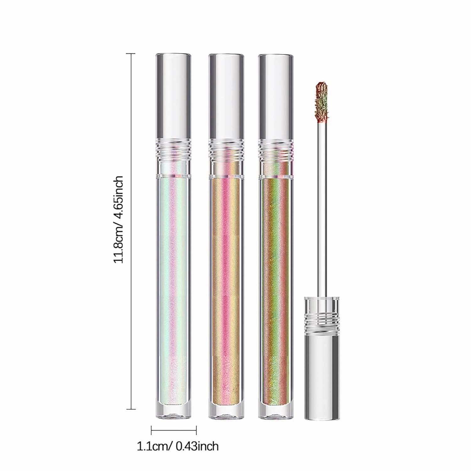 Liquid Eyeshadow Brightens Three Sets Of Eye Shadow Sets, Eye Brightener Pencil Stick Glitter Eye Shadow, Highly Pigmented Longer Lasting With No Creasing, Purple