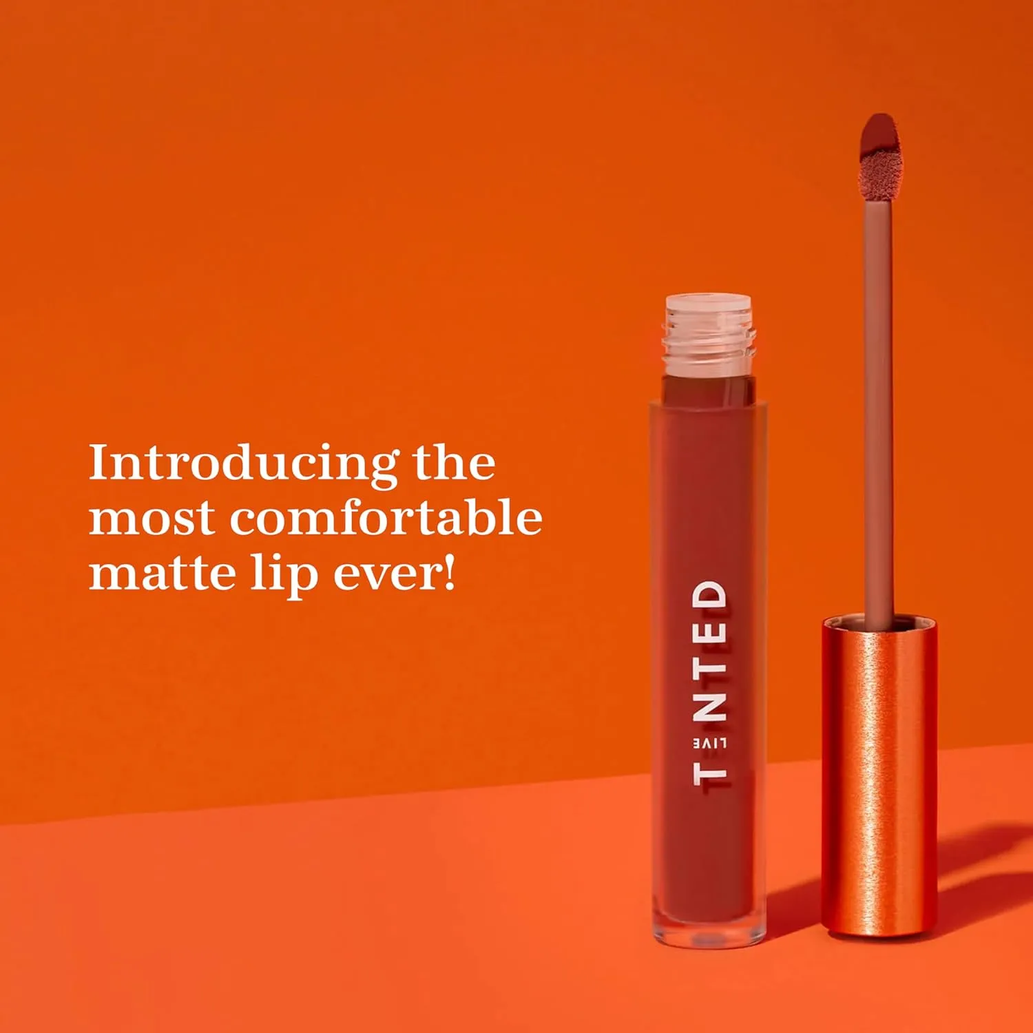 Live Tinted Huelip Liquid Lip Crème - Weightless, Long-Lasting Liquid Lip with Hyaluronic Acid and Jojoba Oil For a Soft, Comfortable, Moisturized Finish - 0.09 fl oz - Bright Orange Red