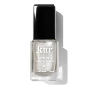LONDONTOWN Shimmer Nail Highlighter - Multi-Dimensional Iridescent Finish Nail Polish Treatment, Vegan Cruelty Free, Soft Shimmery Multi-Tonal White, Mirror Ball - .40fl oz