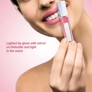 Love Light Lips | Lighted Lip Gloss with Mirror - 4 Luscious Colors |Gift|Holidays|Christmas|Bridal