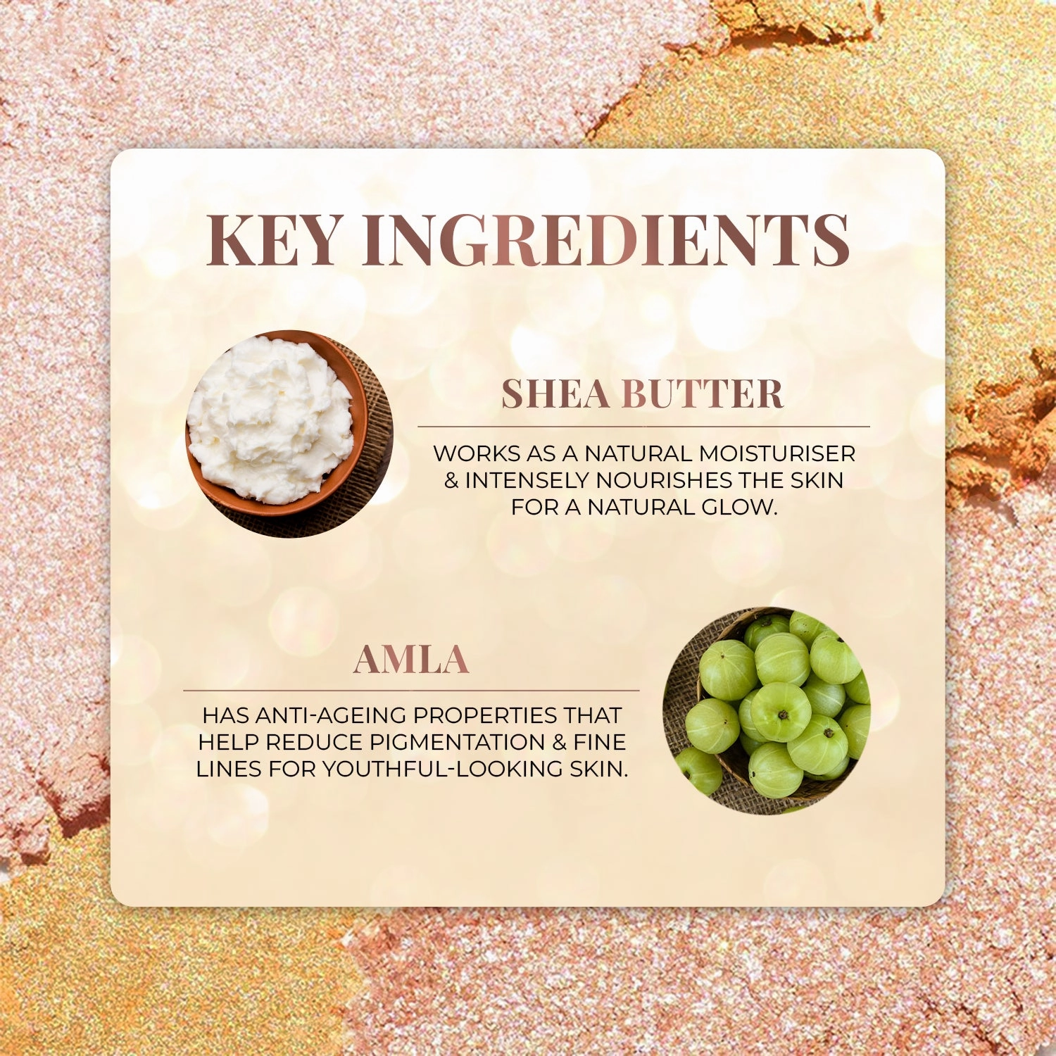 Lumi-glow Pressed Highlighter with Shea Butter and Amla - The Moon