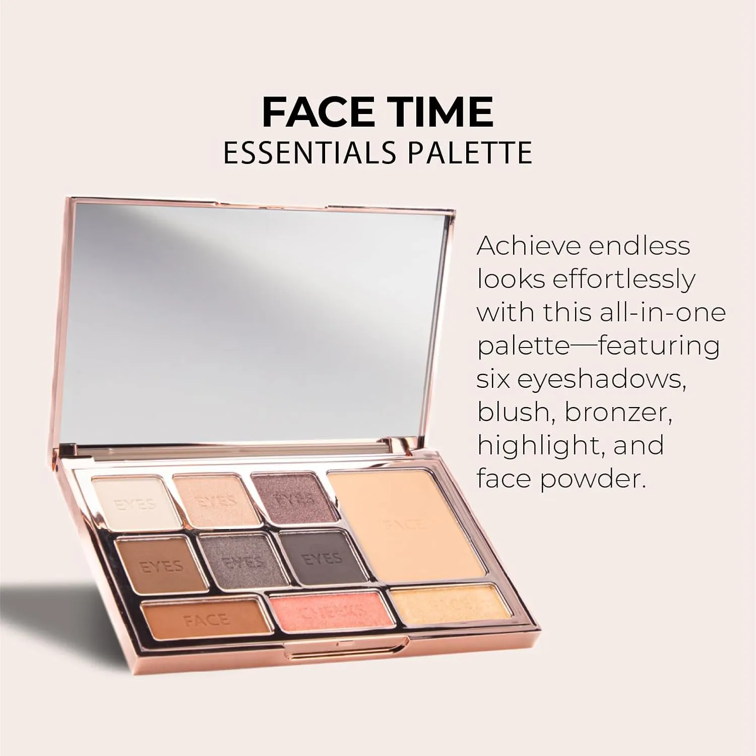 LUMINESS Complete Makeup Kit - Includes Face Palette, Airbrush Foundation, Primer and Brush - Silky, Long-Wearing, Easy to Blend, Perfect Makeup for Older Women, 4-PC Make Up Set (03 - Light Medium)