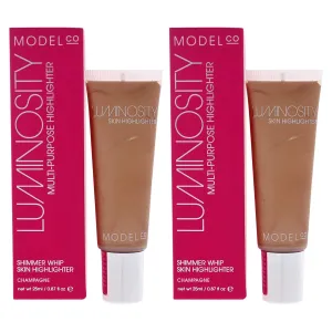 Luminosity Shimmer Whip - Champagne by ModelCo for Women - 0.84 oz Highlighter - Pack of 2