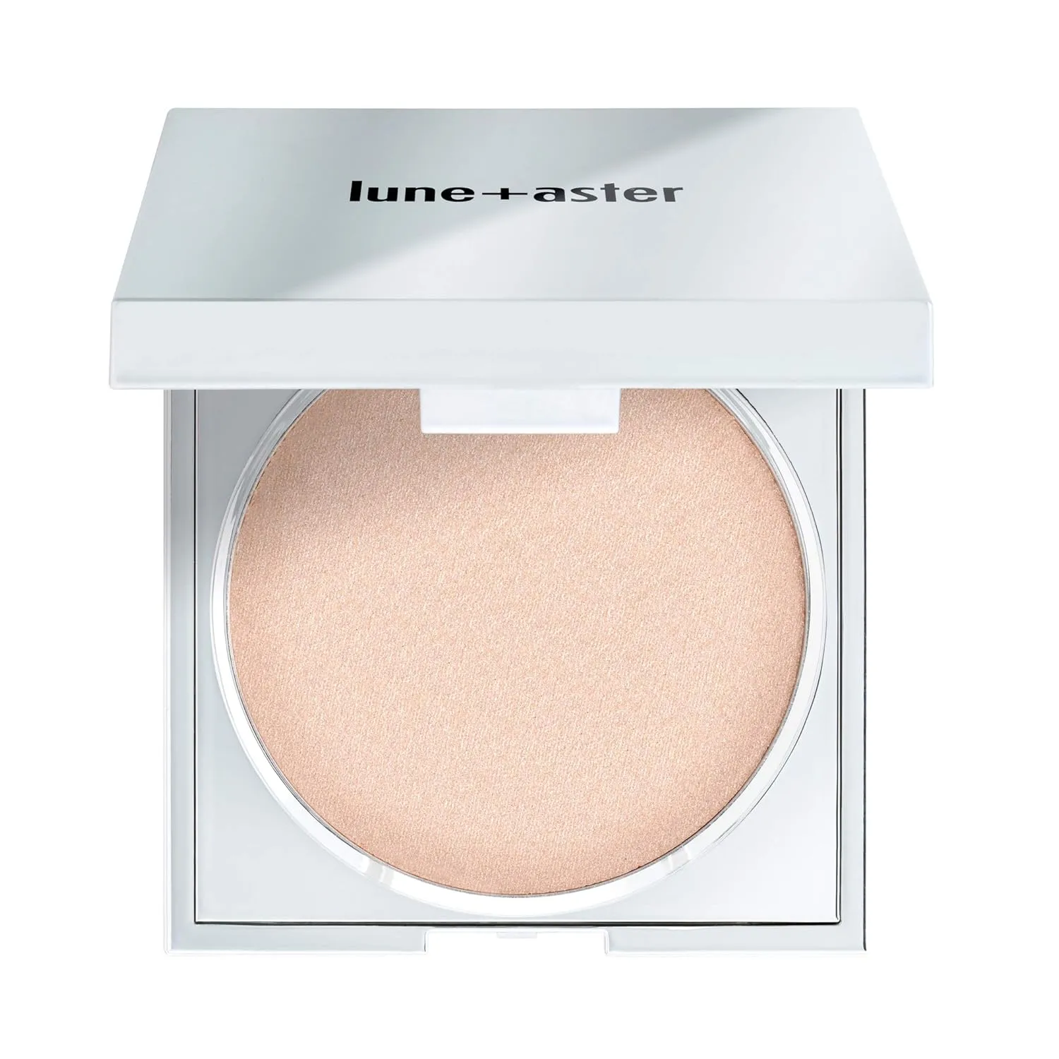 Lune Aster SuperStar Highlighter - Universally flattering silk-textured champagne highlighter increases skin's luminosity