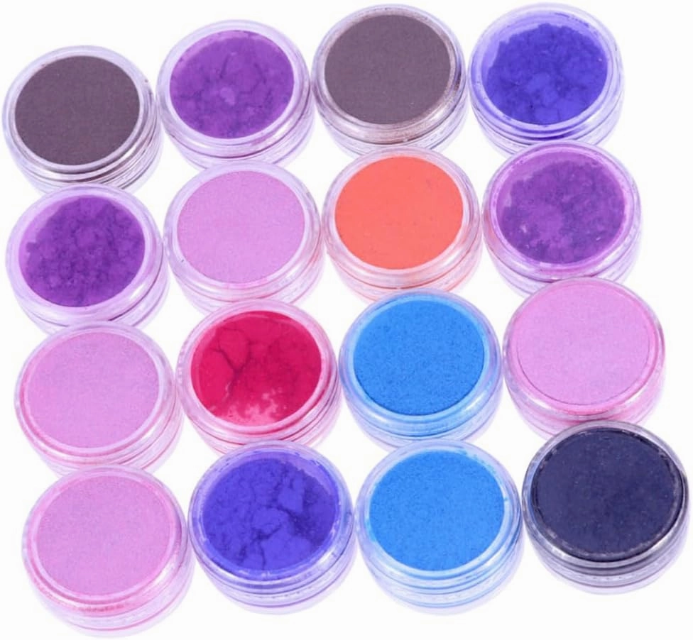 Lurrose 3sets DIY Makeup Glitter Powder Set White Craft Glitter for Eyeshadow Face Nail Art Highlighter (Random Colors) 16pcs*3