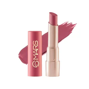 MAR'S Creamy Matte Long Lasting Lipstick for Women | Creamy Lipstick | Single Swipe Application | Smooth & Light Weight (3.2 gm) (16-Berrylicious Ballet)