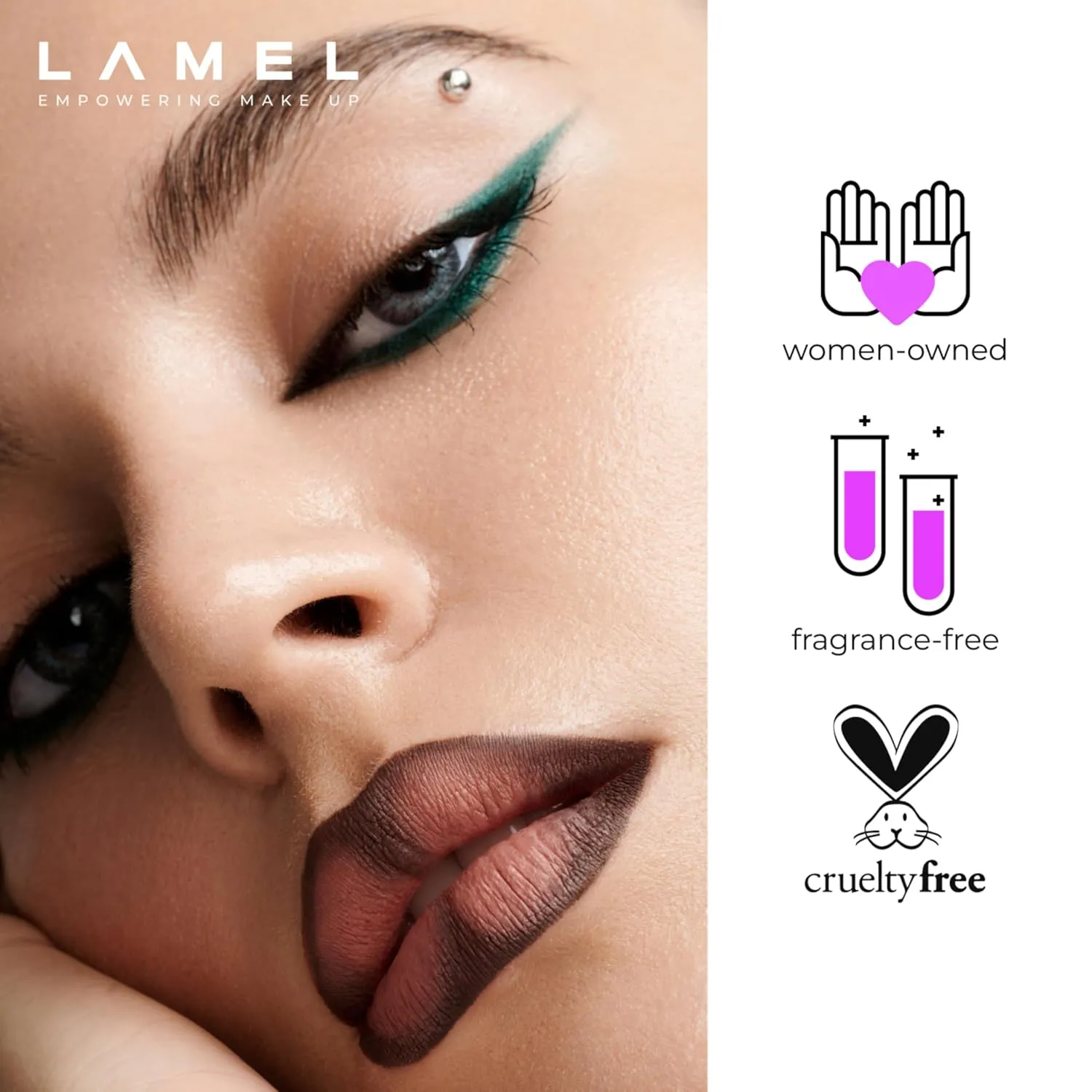 Matte Gel Lip Liner Pencil 5 Pcs Set - Creamy, Sharpenable, Longwear, Waterproof Lip Combo - Intense Brown 414, Berry 404, Chilli 413, Mauve 410 and Spicy Nude 412
