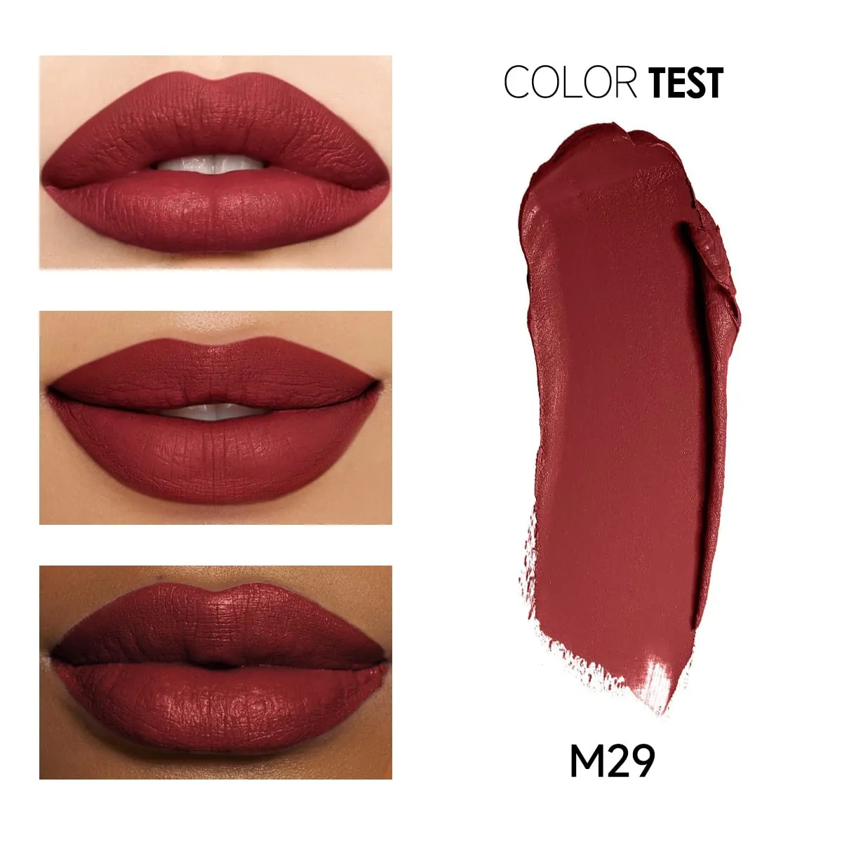 Matte Lipstick Hydrating Lip Color Makeup, Highly Pigmented Lipstick with Moisturizing Formula, Lightweight, Smooth, M29