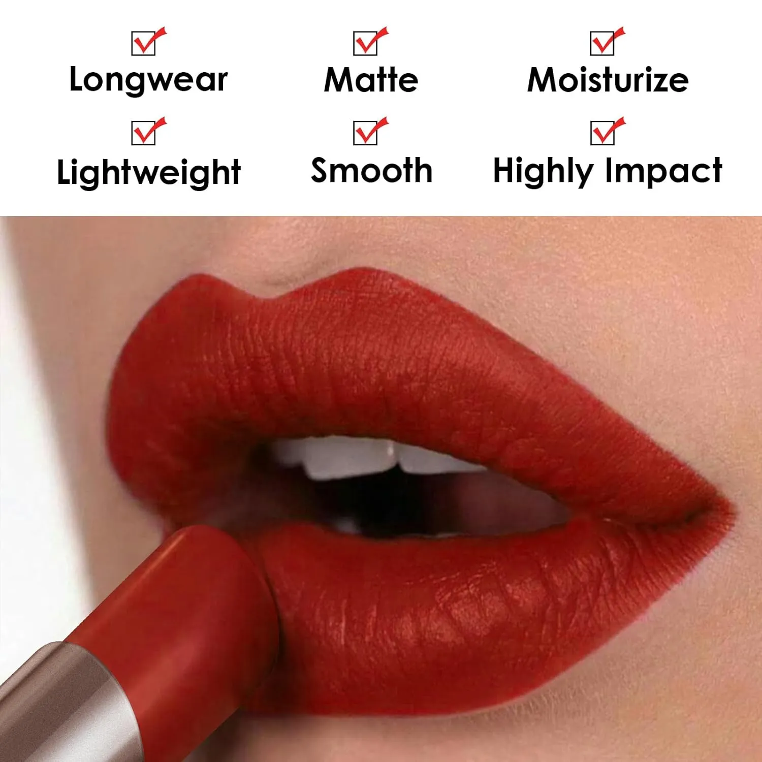 Matte Lipstick Hydrating Lip Color Makeup, Highly Pigmented Lipstick with Moisturizing Formula, Lightweight, Smooth, M29