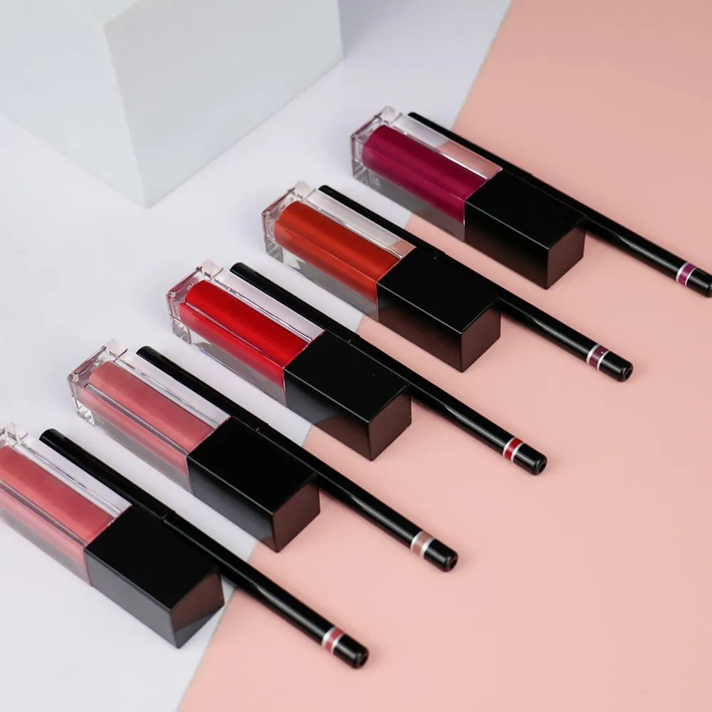 Matte Liquid Lipstick, 10 Colos Ladies Matte Liquid Lipstick Long Lasting Waterproof Velvet Lip Gloss Set Pigmented Lip Makeup Gift for Girls and Women (04#)
