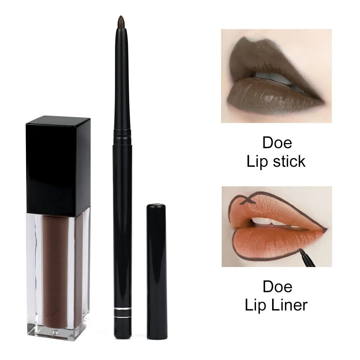 Matte Liquid Lipstick, 10 Colos Ladies Matte Liquid Lipstick Long Lasting Waterproof Velvet Lip Gloss Set Pigmented Lip Makeup Gift for Girls and Women (04#)