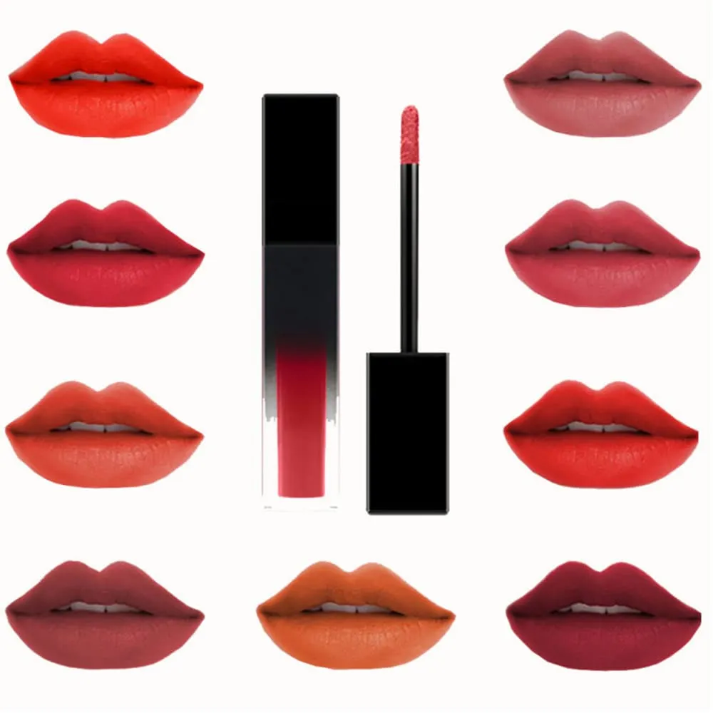 Matte Liquid Lipstick, 9 Colos Ladies Matte Liquid Lipstick Long Lasting Waterproof Velvet Lip Gloss Set Pigmented Lip Makeup Gift for Girls and Women (9 PCS)