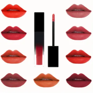 Matte Liquid Lipstick, 9 Colos Ladies Matte Liquid Lipstick Long Lasting Waterproof Velvet Lip Gloss Set Pigmented Lip Makeup Gift for Girls and Women (9 PCS)