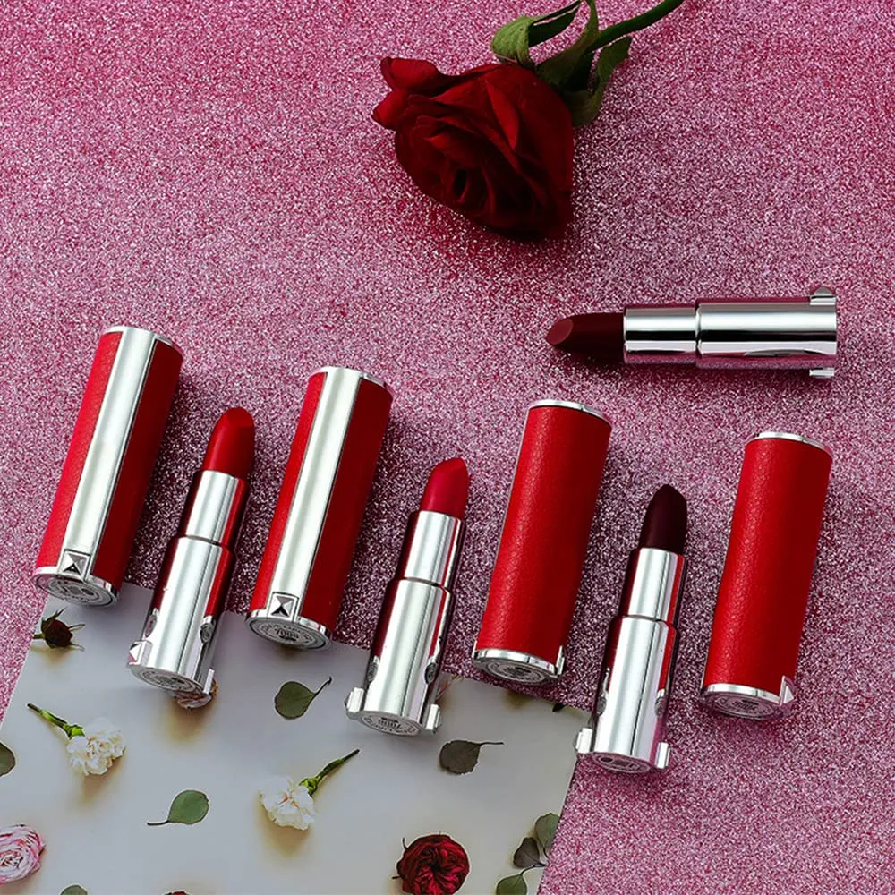 Matte Liquid Lipstick, Ladies Matte Liquid Lipstick Long Lasting Waterproof Velvet 8 Colors Red Lipstick Lip Gloss Set Pigmented Lip Makeup for Girls and Women Gift (04#)