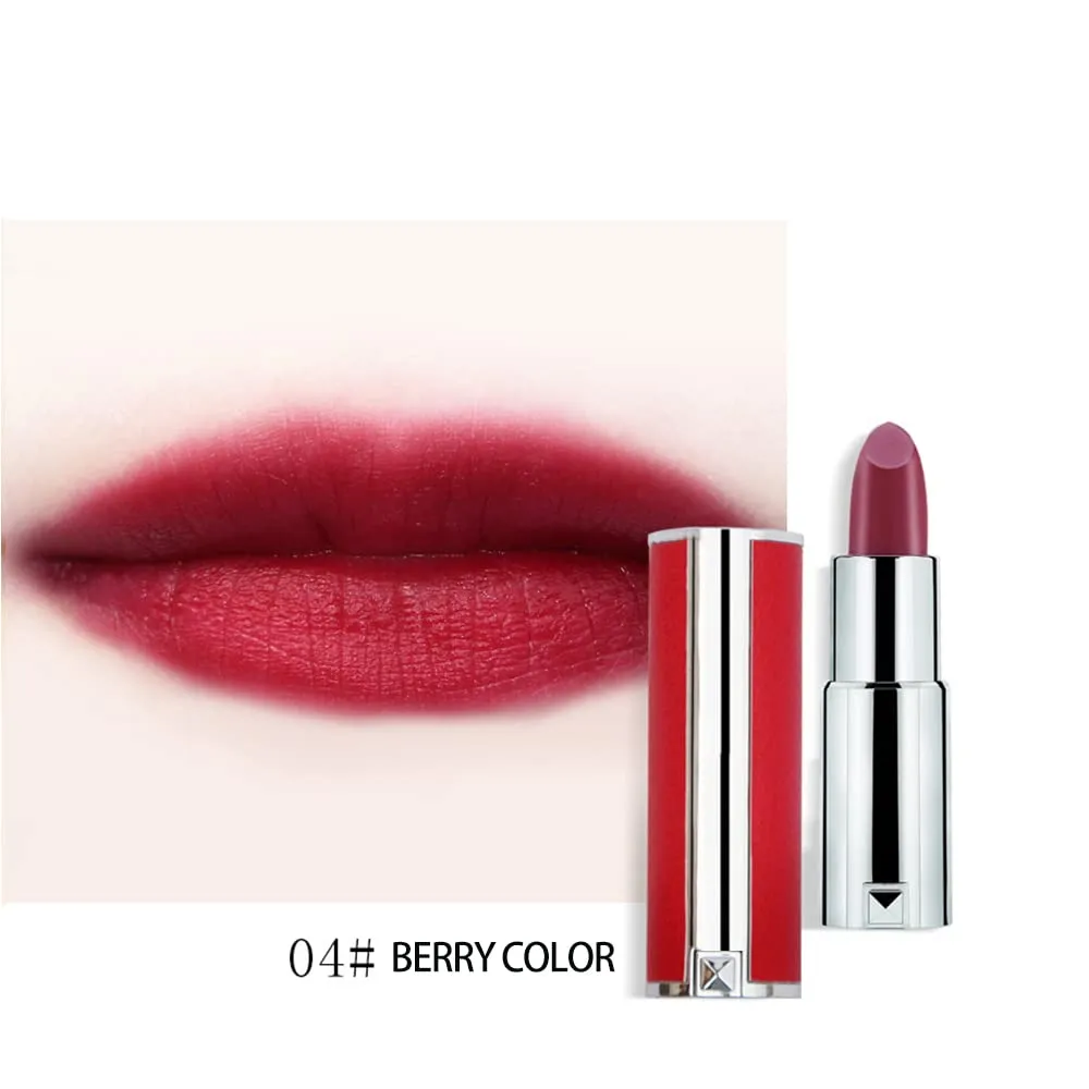 Matte Liquid Lipstick, Ladies Matte Liquid Lipstick Long Lasting Waterproof Velvet 8 Colors Red Lipstick Lip Gloss Set Pigmented Lip Makeup for Girls and Women Gift (04#)
