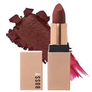 Matte, Long Lasting, Hydrating Vegan Lipstick with Vitamin E and Watermelon Seed Oil (Fierce - Dark Wine Color)