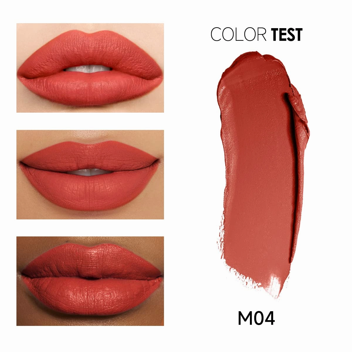 Matte Lipstick Hydrating Lip Color Makeup, Highly Pigmented Lipstick with Moisturizing Formula, Lightweight, Smooth, M04