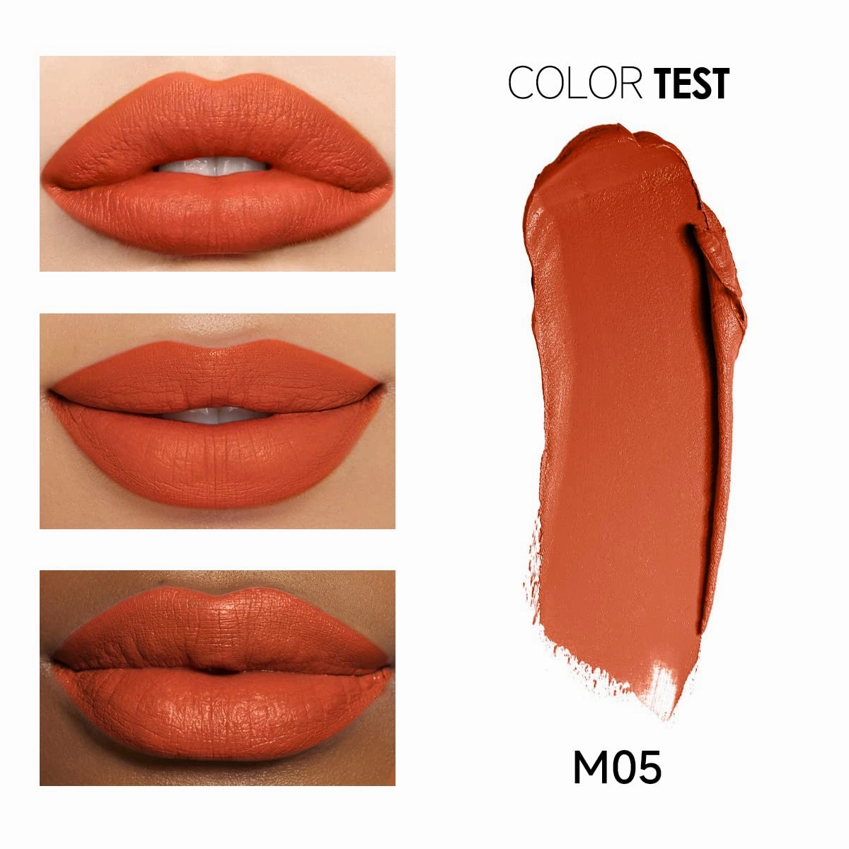 Matte Lipstick Hydrating Lip Color Makeup, Highly Pigmented Lipstick with Moisturizing Formula, Lightweight, Smooth, M05