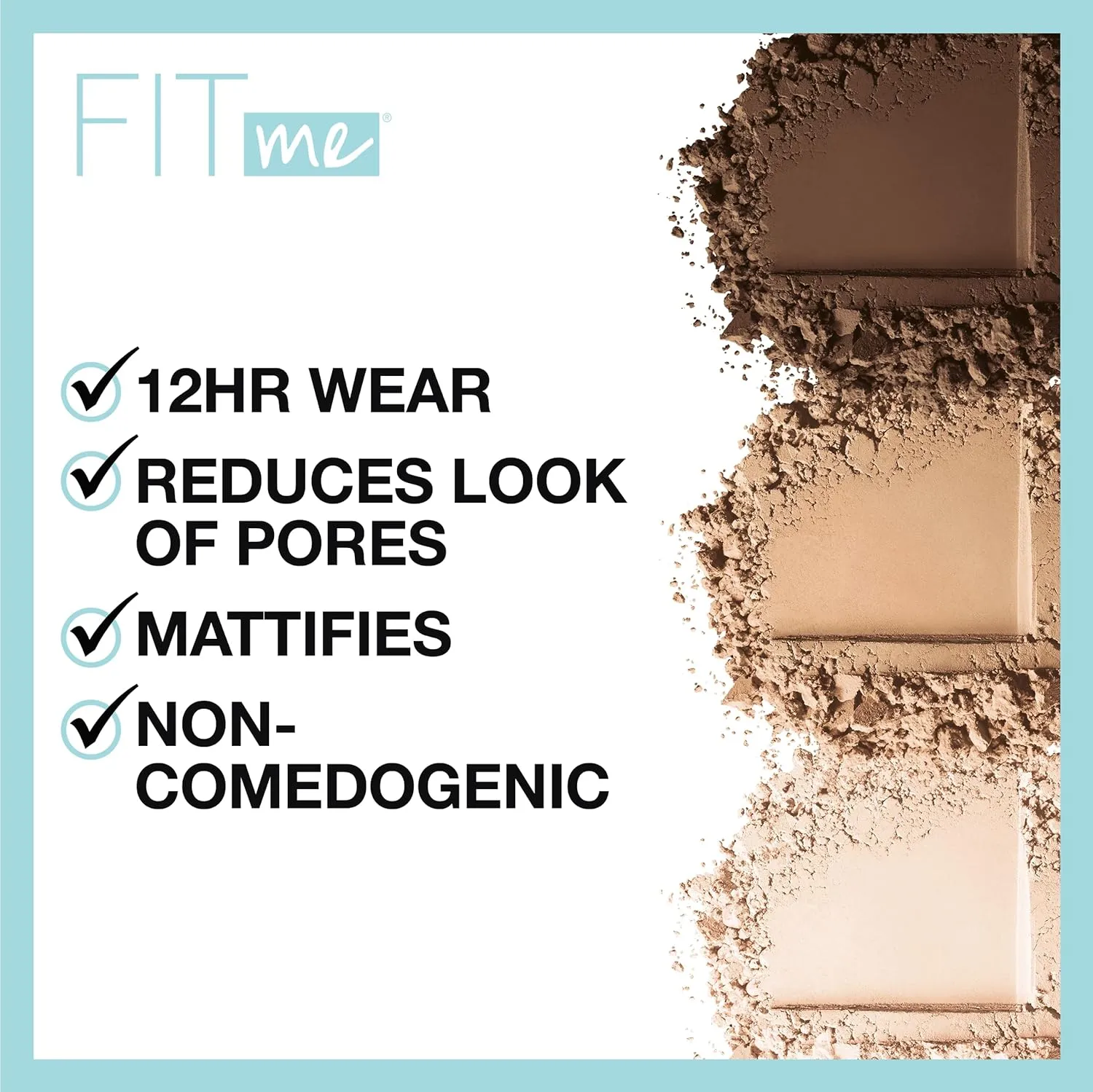 Maybelline Instant Age Rewind Eraser Dark Circles Treatment Multi-Use Concealer, 120, 1 Count (Packaging May Vary) & Fit Me Matte   Poreless Pressed Face Powder Makeup & Setting Powder, Creamy Beige